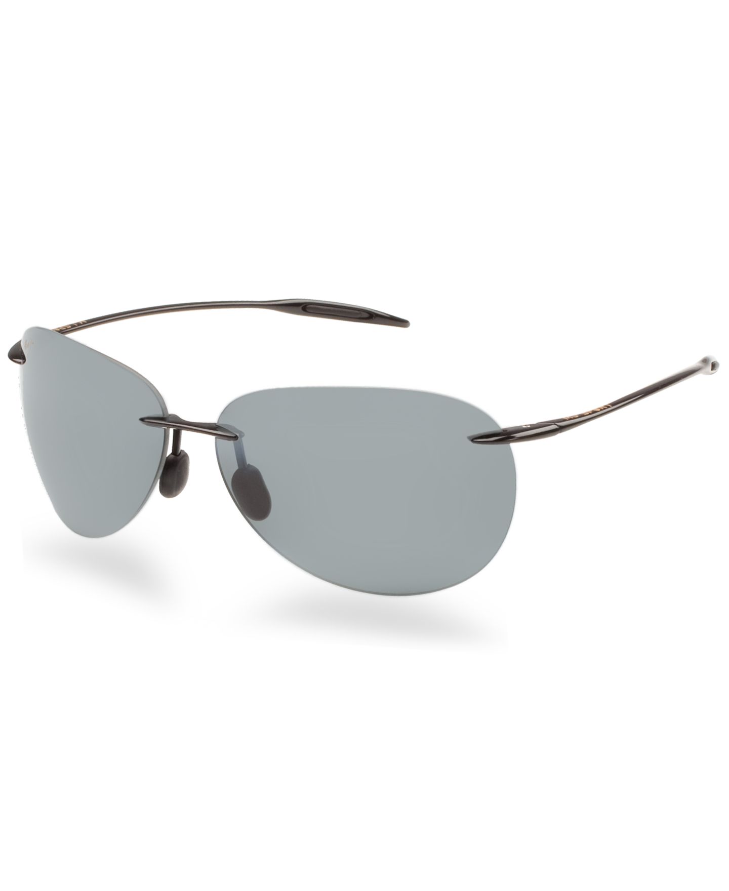Женские солнцезащитные очки Maui Jim Polarized Sugar Beach Sunglasses, 421, цвет: Чёрный блестящий / Серый — фото 1