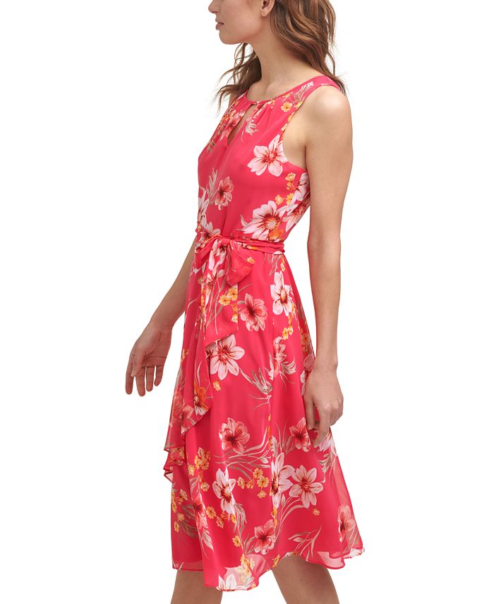 Jessica Howard Petite Floral-Print Midi Dress - Macy's