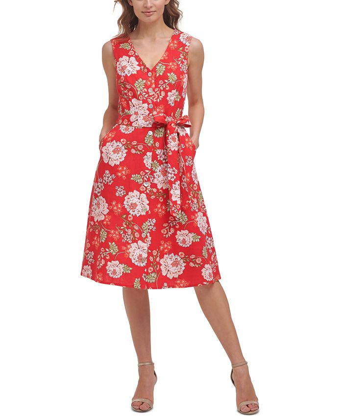 Jessica Howard Petite Floral-Print A-Line Dress & Reviews - Dresses ...