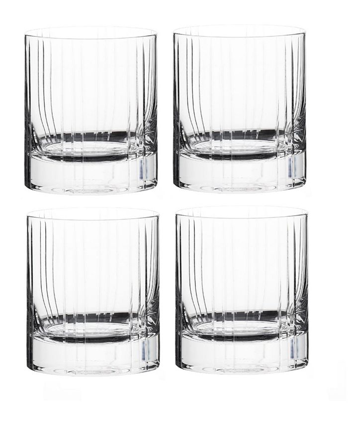 Qualia Glass Trilogy Double Old Fashion Barware, Set of 4 Macy's
