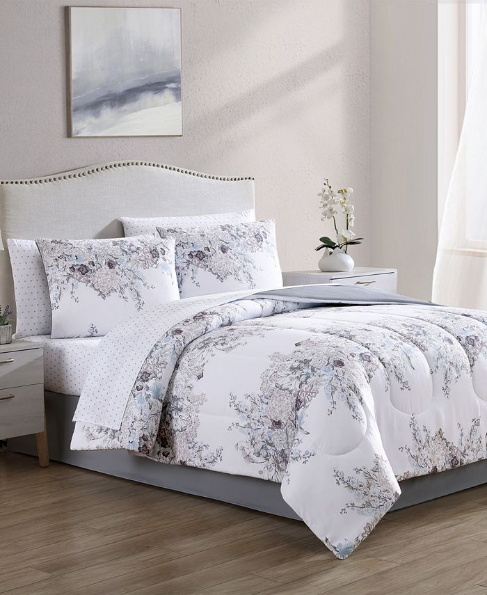 Hallmart Collectibles Givana 8-Pc. Reversible Queen Comforter Set ...