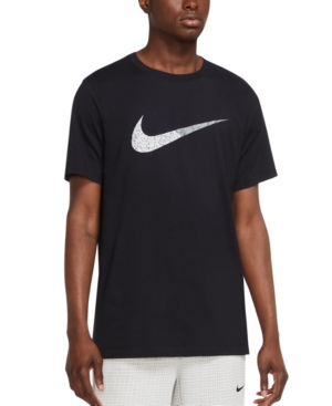 Nike Big Boys Solid Short Sleeves Hydroguard Rashguard In Black
