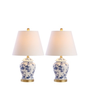 Shop Jonathan Y Penelope Chinoiserie Table Lamp, Set Of 2 In Blue