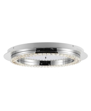 Shop Jonathan Y Cristal Integrated Flush Mount In Silver-tone