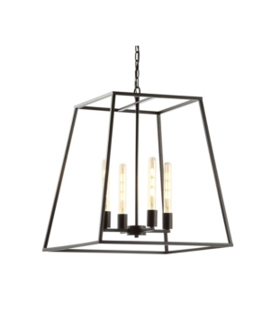 Shop Jonathan Y Hutson 4-light Modern Angled Led Pendant In Black