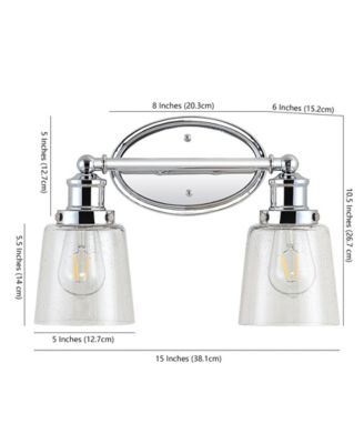 Beverly 2-Light Glass Classic Cottage LED Vanity Light