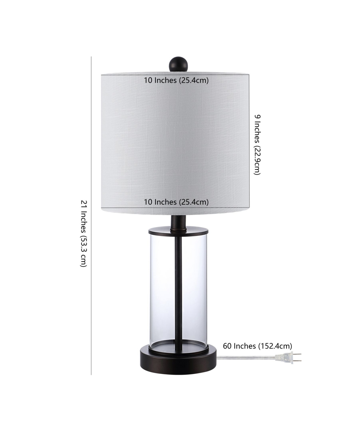 Abner Glass Modern Contemporary Usb Charging Led Table Lamp, Set of 2