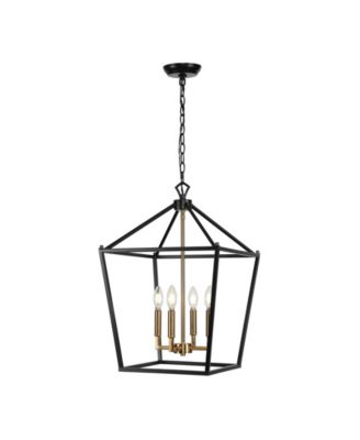Pagoda 4-Bulb Lantern Metal LED Pendant