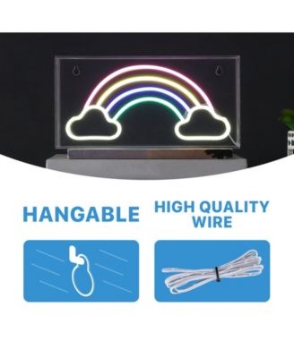 Rainhow Contemporary Glam Acrylic Box USB Operated LED Neon Light