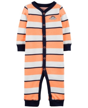 Baby Boys Striped Snap-Up Cotton Footless Sleep Play
