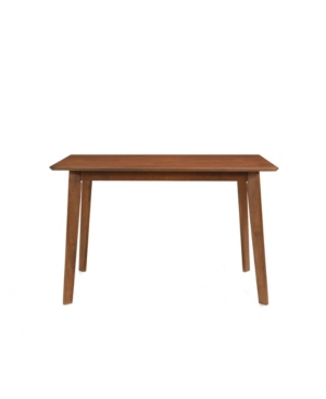 Westin Furniture 47" Mid Century Modern Solid Wood Dining Room Table In Rust