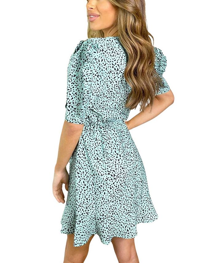 ax paris pink leopard print dress