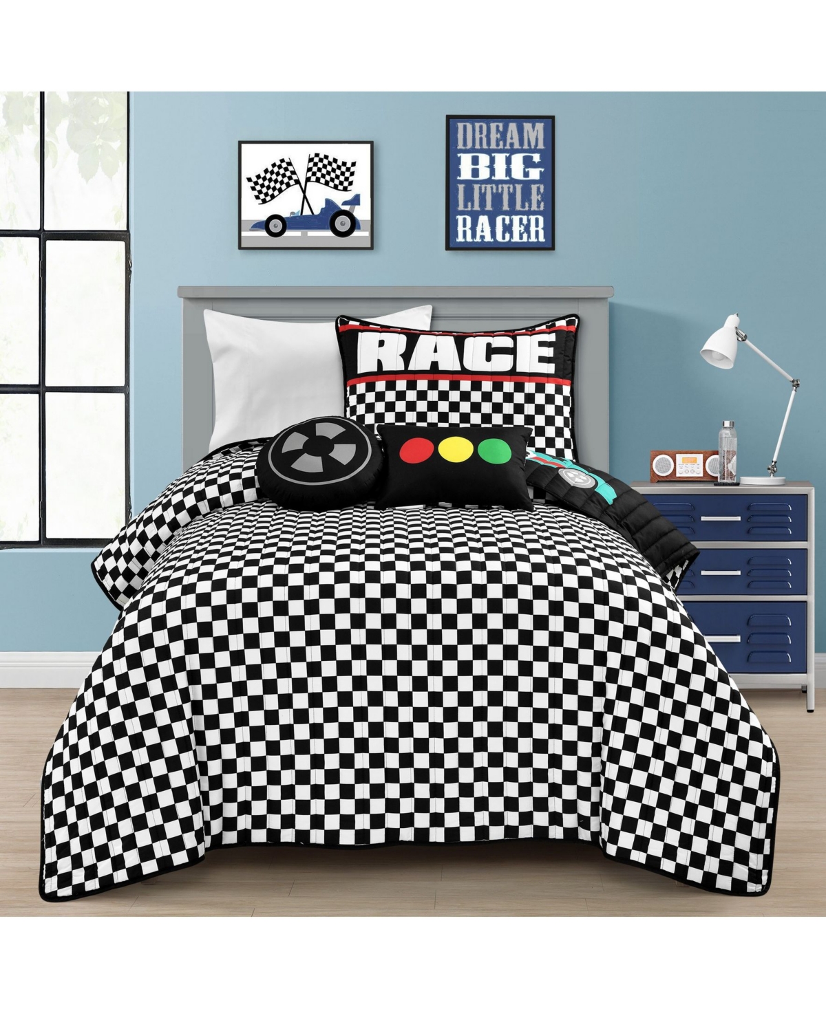 Lush Decor Kids Racing Cars 4-pc. Quilt Set, Twin In Multi