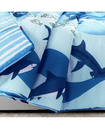50x60 Kids' Shark Allover Throw Blanket Blue - Lush Décor : Target