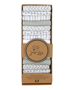 Jesse & Lulu Baby Boys And Girls Washcloths, Pack Of 16 In Gray
