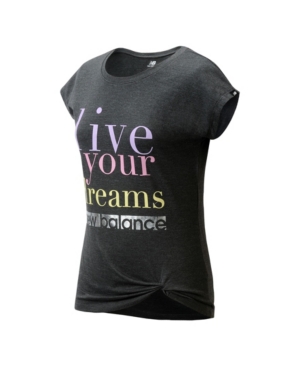 New Balance Big Girls Short Sleeve Live Your Dreams Graphic Tee