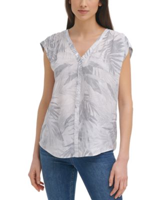 Calvin Klein - Paisley-Print Challis Top