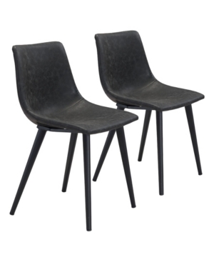 Zuo Daniel Dining Chair, Set Of 2 In Black