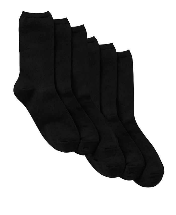 Stems Women's Comfort Crew Socks, Pack of 6 - Macy's