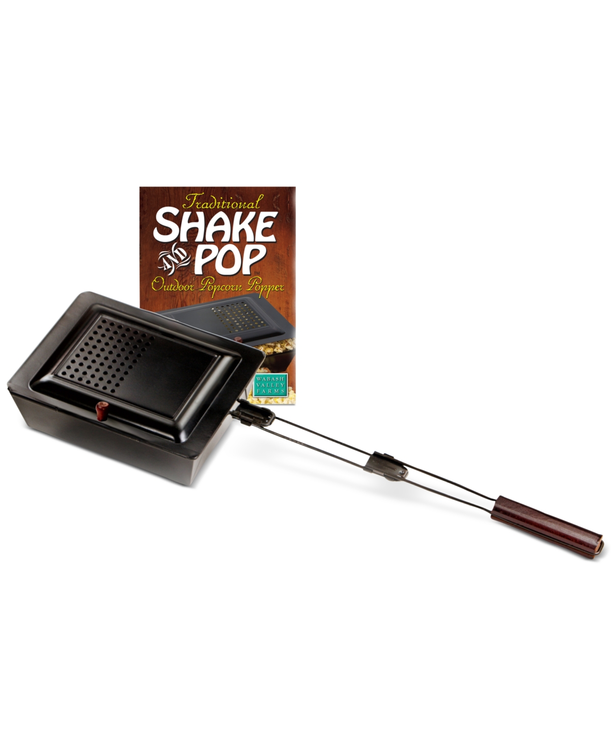 Wabash Valley Farms Shake And Pop Outdoor Popcorn Popper In Black