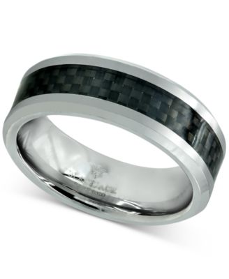 Blackjack - Men's Black Carbon Fiber Band in Tungsten
