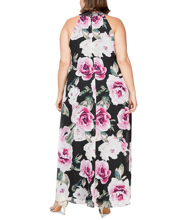 SL Fashions Plus Size Embellished Halter Gown - Macy's