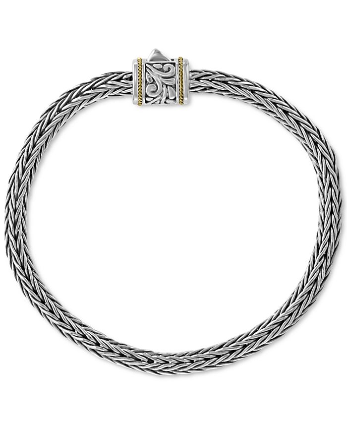 EFFY Collection EFFY® Diamond Barrel Cluster Woven Link Bracelet (1/6 ...