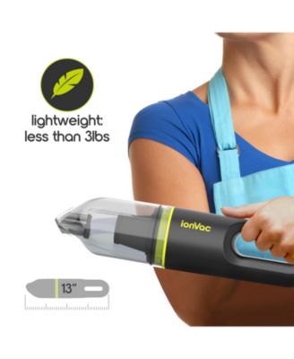 ionvac HandVac, Cordless Handheld Vacuum with USB-Charging and Multiple Attachments