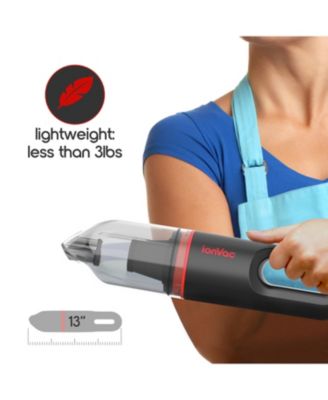 ionvac HandVac, Cordless Handheld Vacuum with USB-Charging and Multiple Attachments