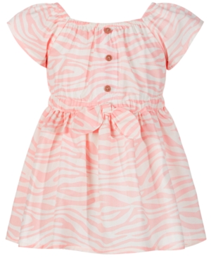First Impressions Baby Girls Zebra-Print Cotton Dress Created for Macy's