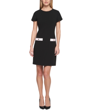 Tommy hilfiger faux pocket top shift dress