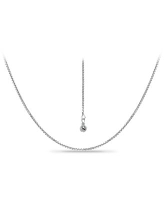 Adjustable 16"- 22" Box Link Chain Necklace in 18k Gold-Plated Sterling Silver, Created for Macy's (Also in Sterling Silver)