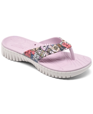 Skechers Women's Foamies GOwalk Smart Fur-Get-It Flip Flop Sandals from Finish Line