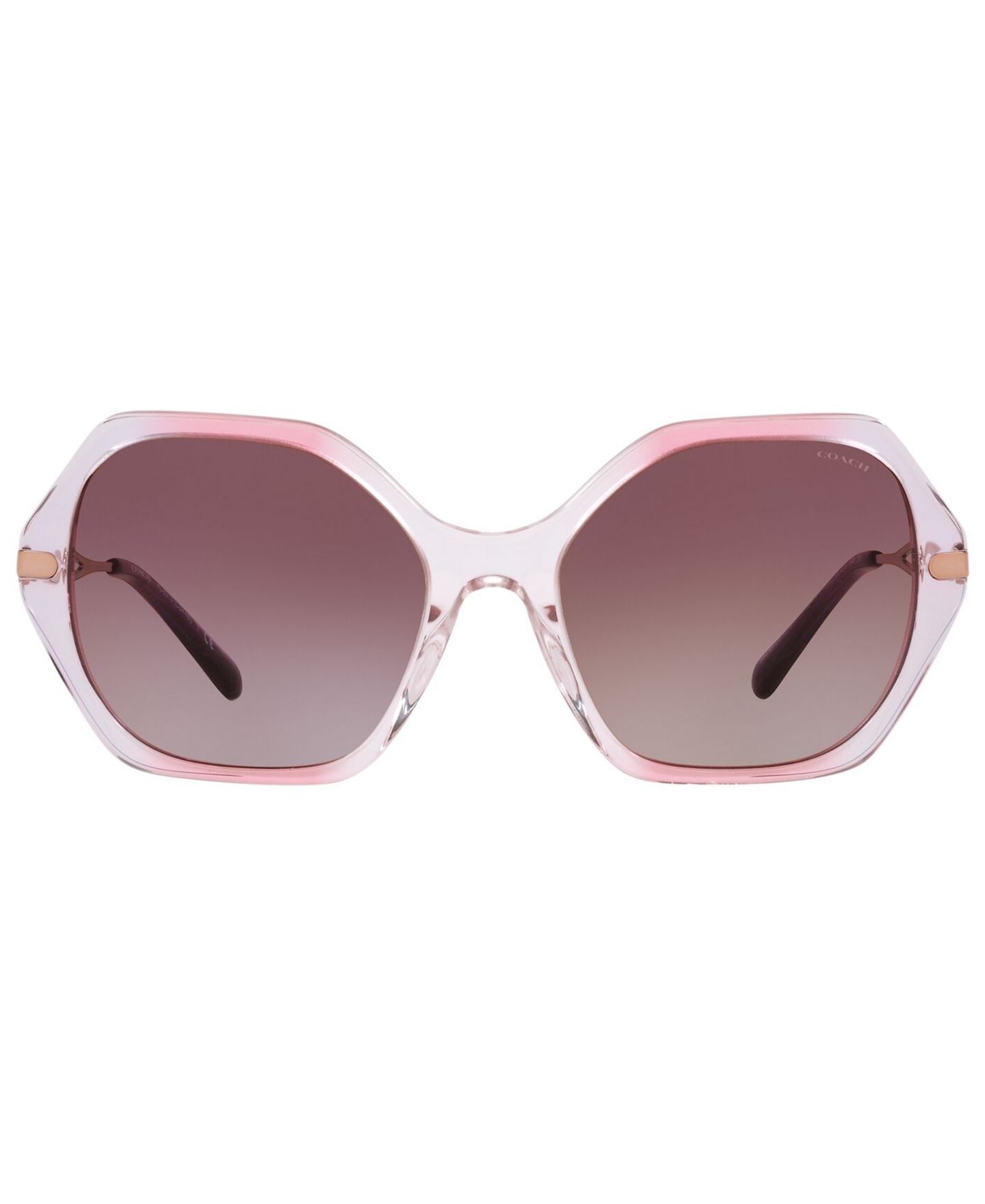 Женские солнцезащитные очки Coach Sunglasses, HC8315 57 C3445, цвет: Градиентный прозрачный фиолетовый / Фиолетовый градиентный — фото 2