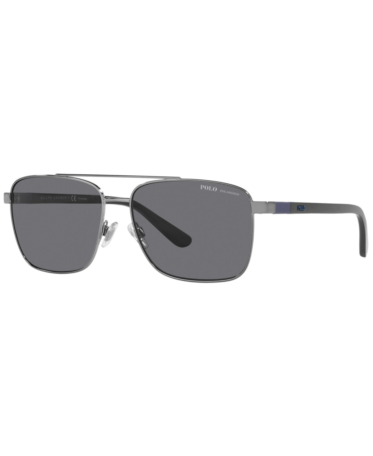 Polo Ralph Lauren Men's Polarized Sunglasses, Ph3137 In Shiny Gunmetal,polar Grey