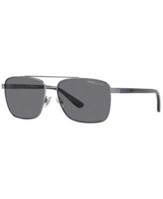 PH3137 Rectangle Pilot Sunglasses Grey
