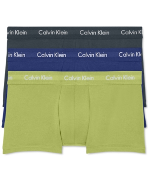 Calvin Klein Men's 3-Pack Cotton Stretch Low-Rise Trunks