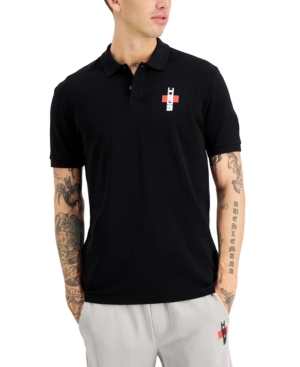 Hugo Men's Delk Bamboo-Logo Black Polo Shirt Created for Macy's