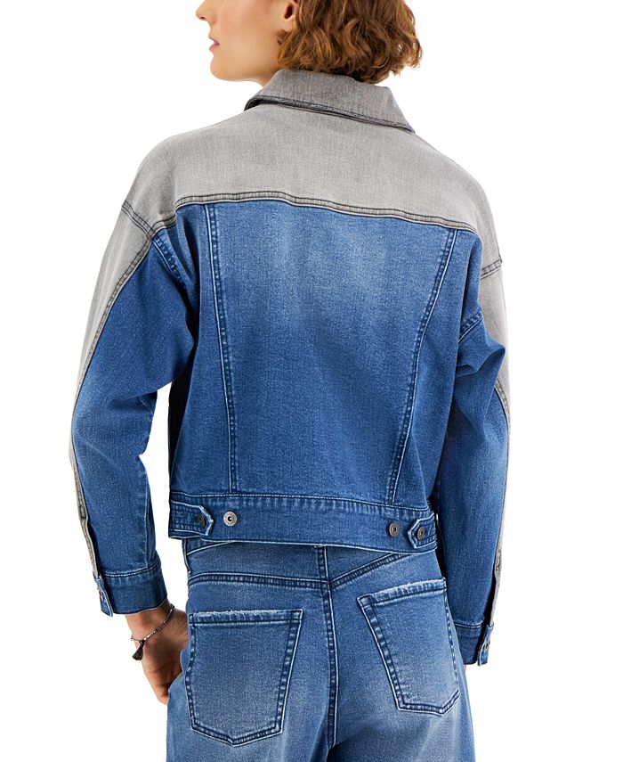 Style And Co Two Tone Denim Jacket Created For Macys Macys 