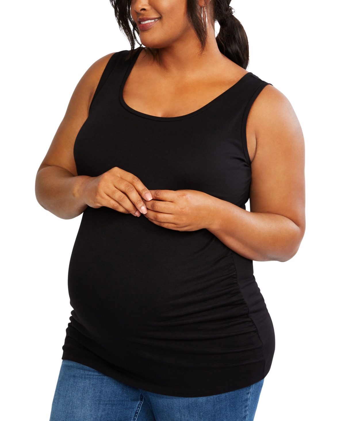 Motherhood Maternity Plus Size Clip-Down Nursing Tank Top - Macy's