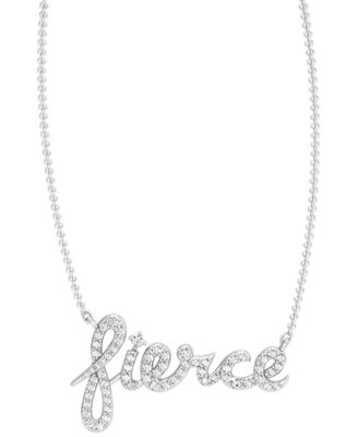 Girl Up Collection - Diamond 1/4 ct. t.w. Fierce Necklace in Sterling Silver