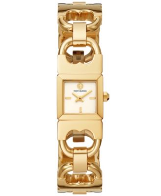 Tory Burch - Women's Double T-Link Gold-Tone Stainless Steel Bracelet Watch 22mm