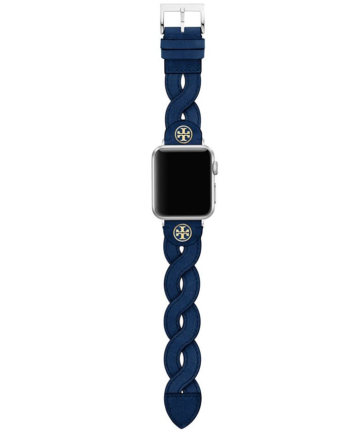 Navy Epi Leather Apple Watch Strap Band 38mm 40mm 41mm 42mm 44mm 45mm 49mm