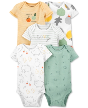 Carter's Baby Neutral 5-Pack Short-Sleeve Bodysuits