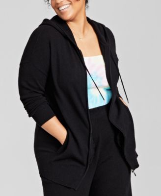 plus size zip up hoodie