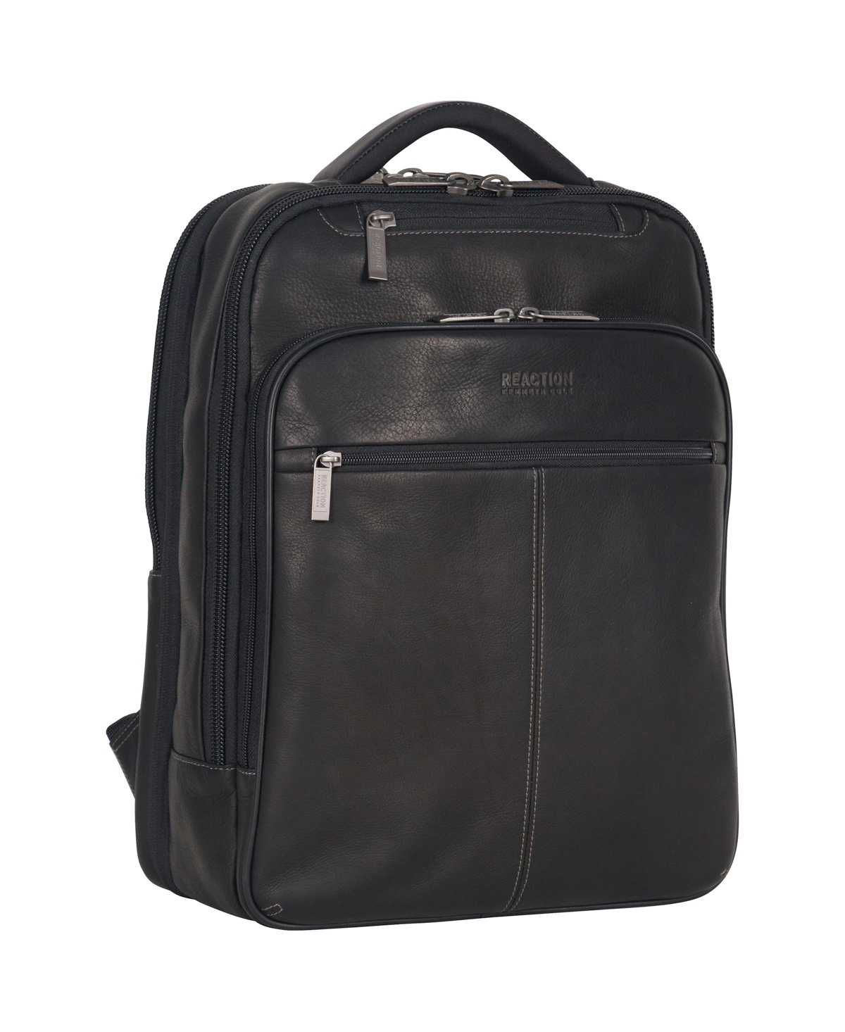 Full-Grain Colombian Leather 16" Laptop Tablet Travel Backpack - Cognac