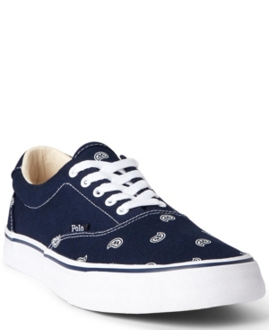 Polo Ralph Lauren Men's Thorton Bandanna-Print Canvas Sneaker Men's Shoes