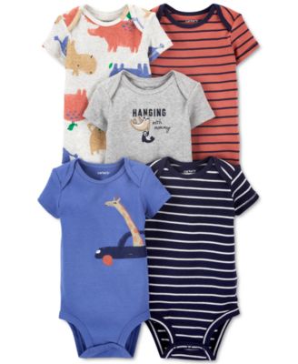 Carter's Baby Boy 5-Pack Short-Sleeve Bodysuits - Macy's