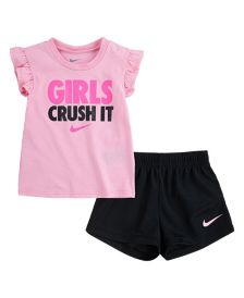 Little Girls T-shirt and Shorts, Set of 2