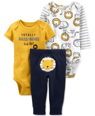 Carter's Baby Boys 3-Piece Bodysuits And Pants Set - Macy's